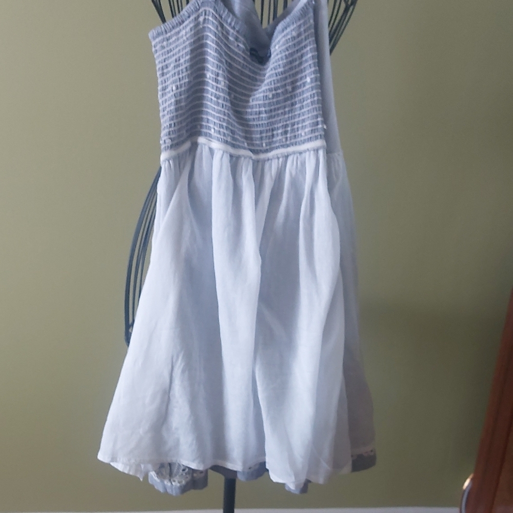 Atmosphere, Size 42/ M, with pockets Blue Halter Sundress for Weddings - Picture 9 of 13